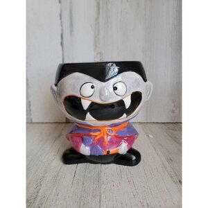 Vintage ceramic Dracula vampire head candy Bowl Halloween‎ home decor